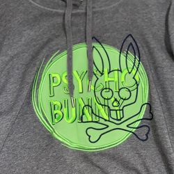 Grey/Green Physco Bunny Hoodie