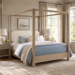 Queen Canopy Bed Frame Weathered Wood King Cal King Cama Dosel Bedroom Venta