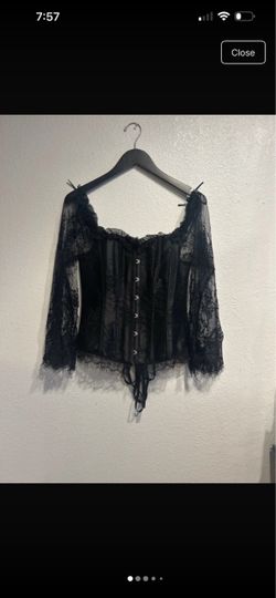 Corset with long sleeve lace