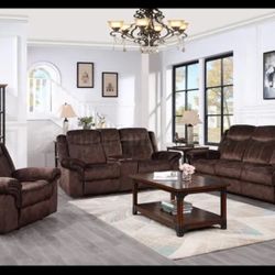 Reclining Sofa And Loveseat Couch Set 
