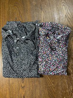 Lot of 2 Bad Birdie Men XL Golf Polos Black White Speckle Multicolor Confetti