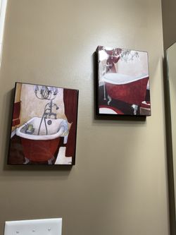 Bathroom pictures both of them for six dollars