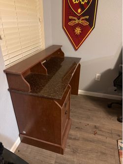 Brown office desk