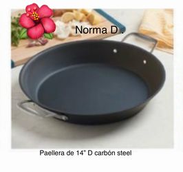 Paellera de 14” carbón steel nueva en su caja 🌺princess house 🌺