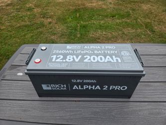 Rich Solar ALPHA 2 PRO 12V 200Ah LiFePO4 Lithium Iron Phosphate Battery
