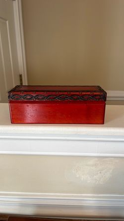 Vintage Polish Hand-Carved Wood Keepsake Box