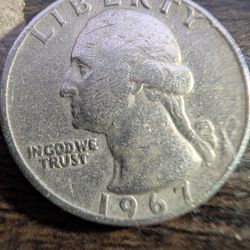 Rare 1967 Misprinted Quarter "No Mintmark!" 