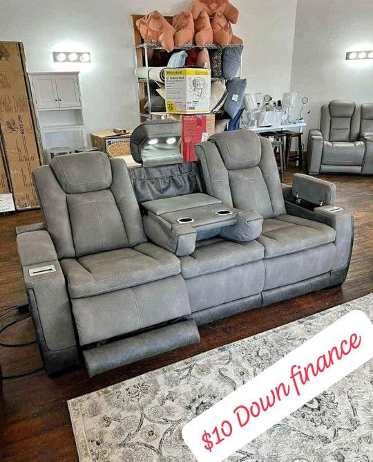 $10 Down Finance Reclining Sofa And Loveseat Sectional Sleeper Bedroom Set Queen Bed King Bed Mattress Dining Table