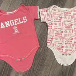 MLB Angels Baseball Onesies (0/3 Months)