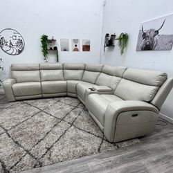 Sectional leather Recliner Couch - Free Delivery 