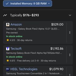 Samsung Samsung Galaxy Book Flex2 Alpha TOUCH SCREEN