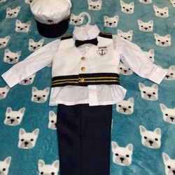 Traje de marinero para niños Hermoso traje de marinero ideal bautizo, fiesta o simplemente una bella fotografía! 12-24 meses En excelente cond for in Humble, TX OfferUp