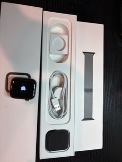 Apple Watch Series 4, 44mm Cellular LTE GPS Stainless Steel Sapphire - New .