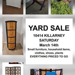 Yard Sale Sat March 14th 7AM