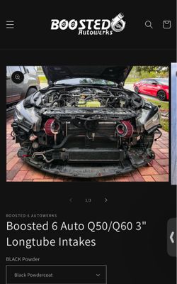 Boosted 6 long tube intakes for Q50/Q60 3.0t