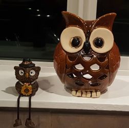 Owl candle holder