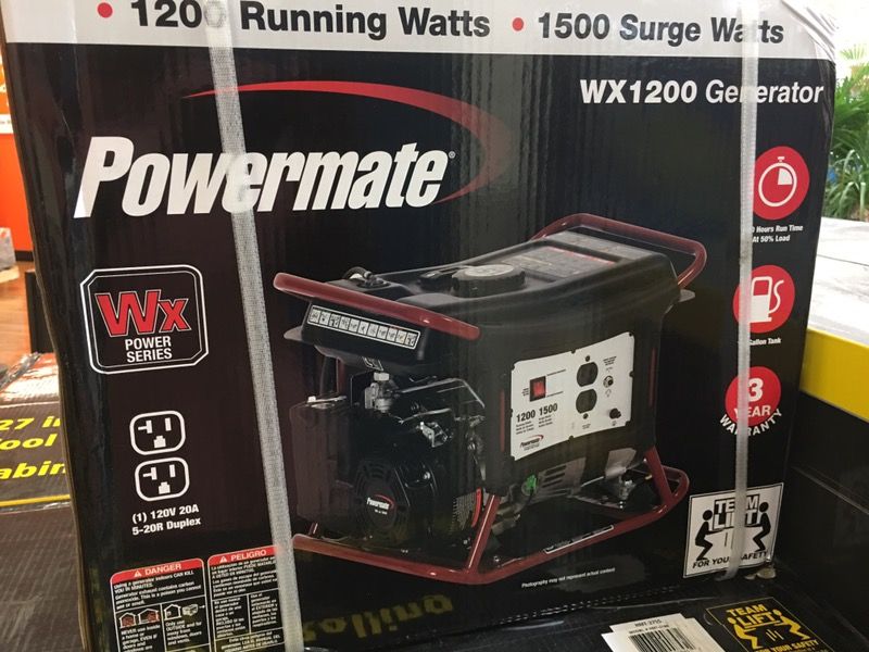 Powermate WX1200 Gas Powered Portable Generator with Manual Start, 1,200-watt