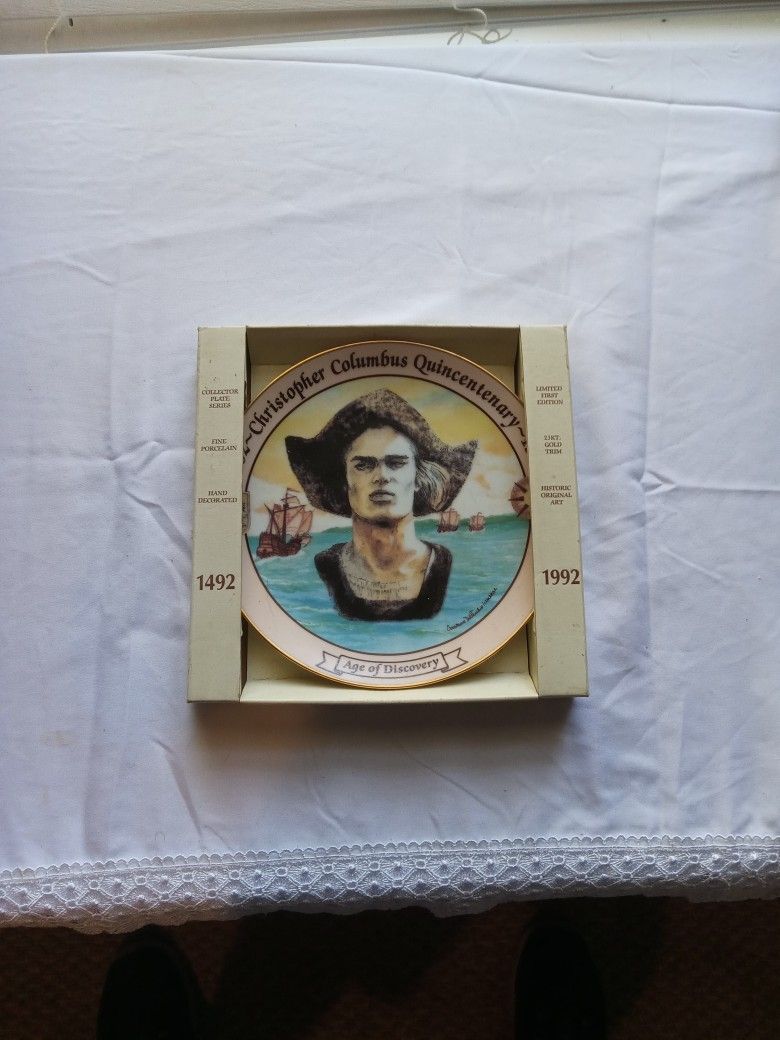 1492 Christopher Columbus Collectors Plate