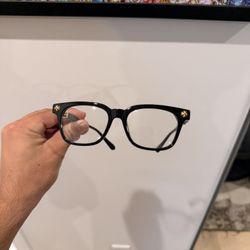 Black Eyeglass Frames – Gold Detailed Luxury Style