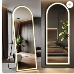 Full Body Arch Beauty Mirror Tri-colour LED Lights Illuminated Mirror