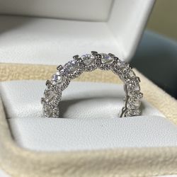 Moissanite Diamond Eternity Ring