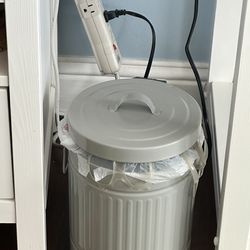 Small Metal Trash Can