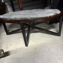 Coffee Table W Glass Top