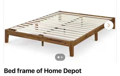 Free Bed frame Queen  solid wood platform bed