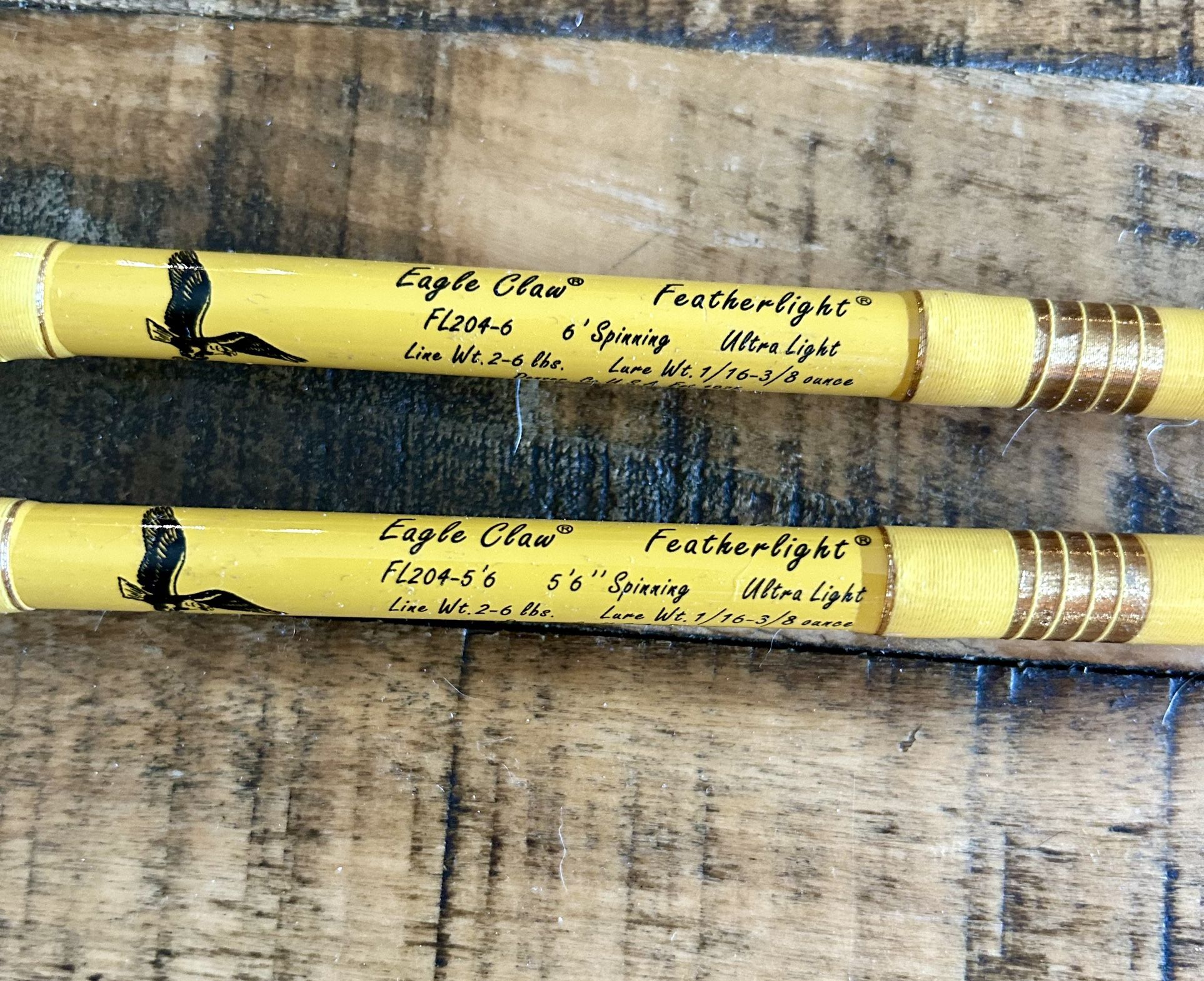Eagle Claw FEATHERLITE SPINNING RODS - 5’6” & 6’