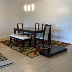 Beautiful Modern Dining Room Set With Buffet And Extra Leaf