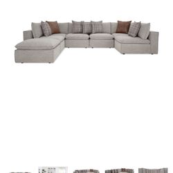 Bob’s Furniture 7 Piece Sectional Sofa (Gray) 