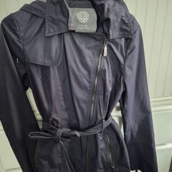 Vince Camuto Navy Trench/ Rain Coat Size M