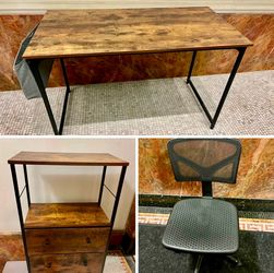 Desk, cabinet drawers & Chair