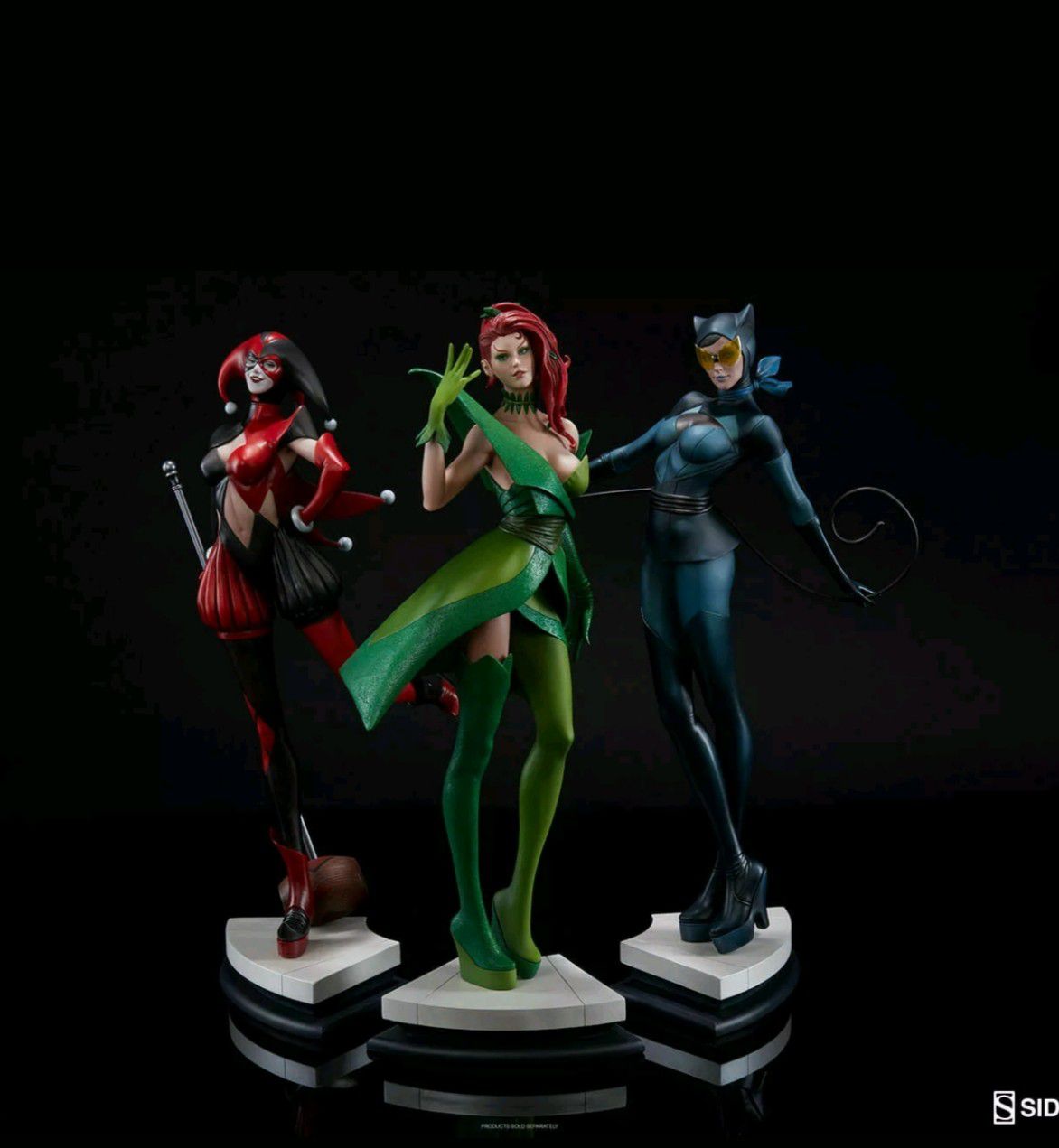 Sideshow Ex CatWoman and Harley Quinn statue