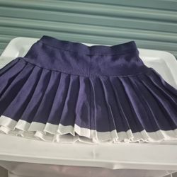 Knitted Navey Blue Tennis Skirt 
