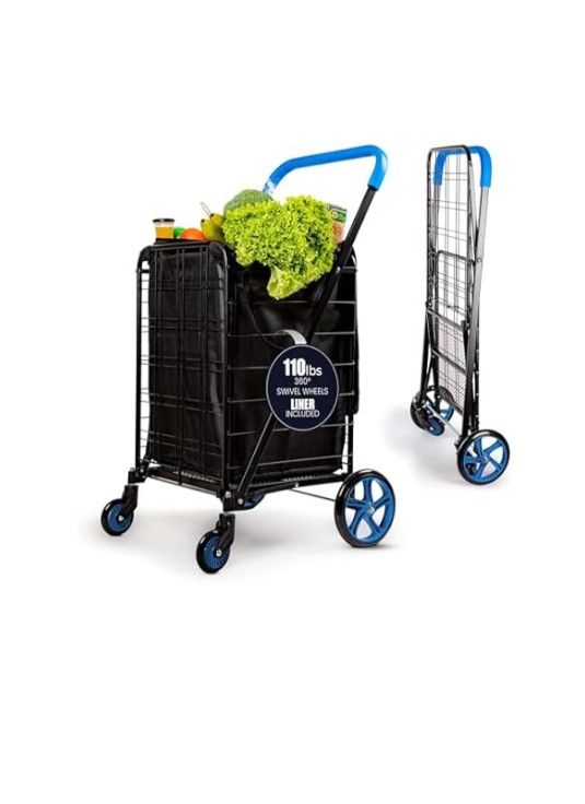 SereneLife Heavy-Duty Shopping Cart