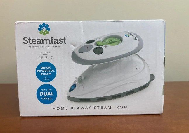 Steamfast Travel Mini Steam Iron w/ Non-Stick Press Plate  SF-717