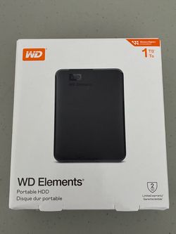 1TB WD Elements Portable External Hard Drive