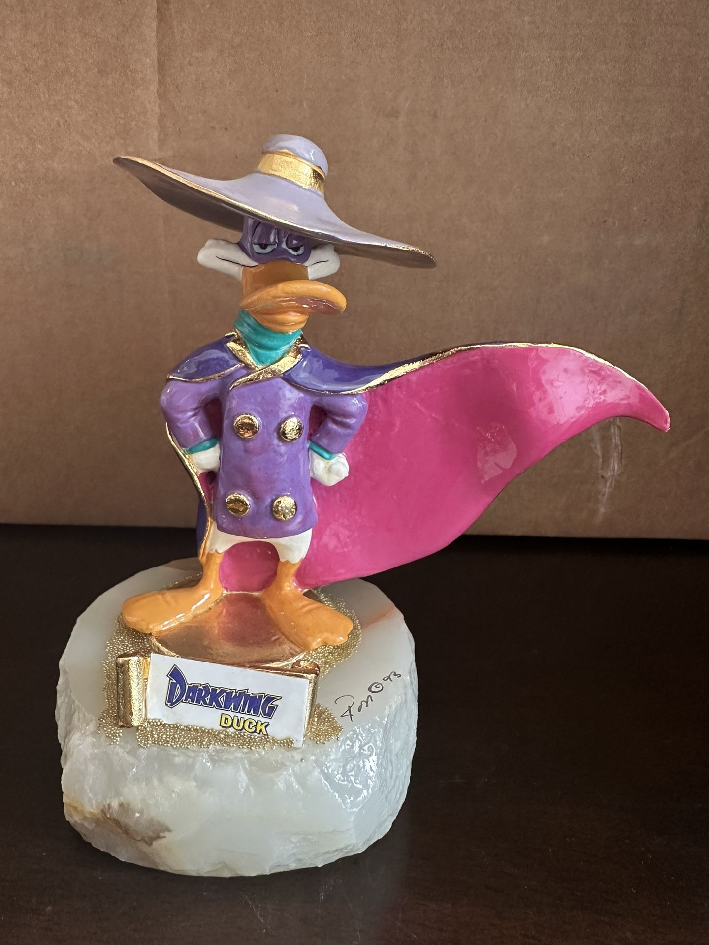 Darkwing Duck statue 93 Ron Lee Vintage Disney Statue 24k Gold Figure