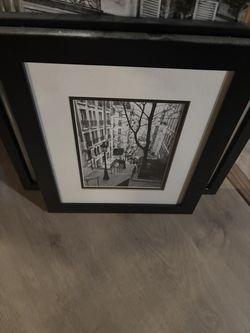 European black and white framed prints $20 each