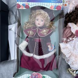 Porcelain Doll In Box 
