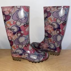 Purple coach sales rain boots