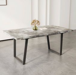 62.9-Inch Rectangular Wooden Dining Table