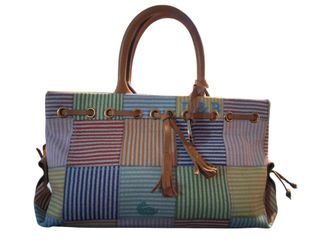 Vintage Dooney & Bourke Pastel Seersucker Patchwork Purse Dooney & BourkeStyle: Vintage Y2K Pastel Patchwork Tassel Tote / SatchelColorway: Multicolor