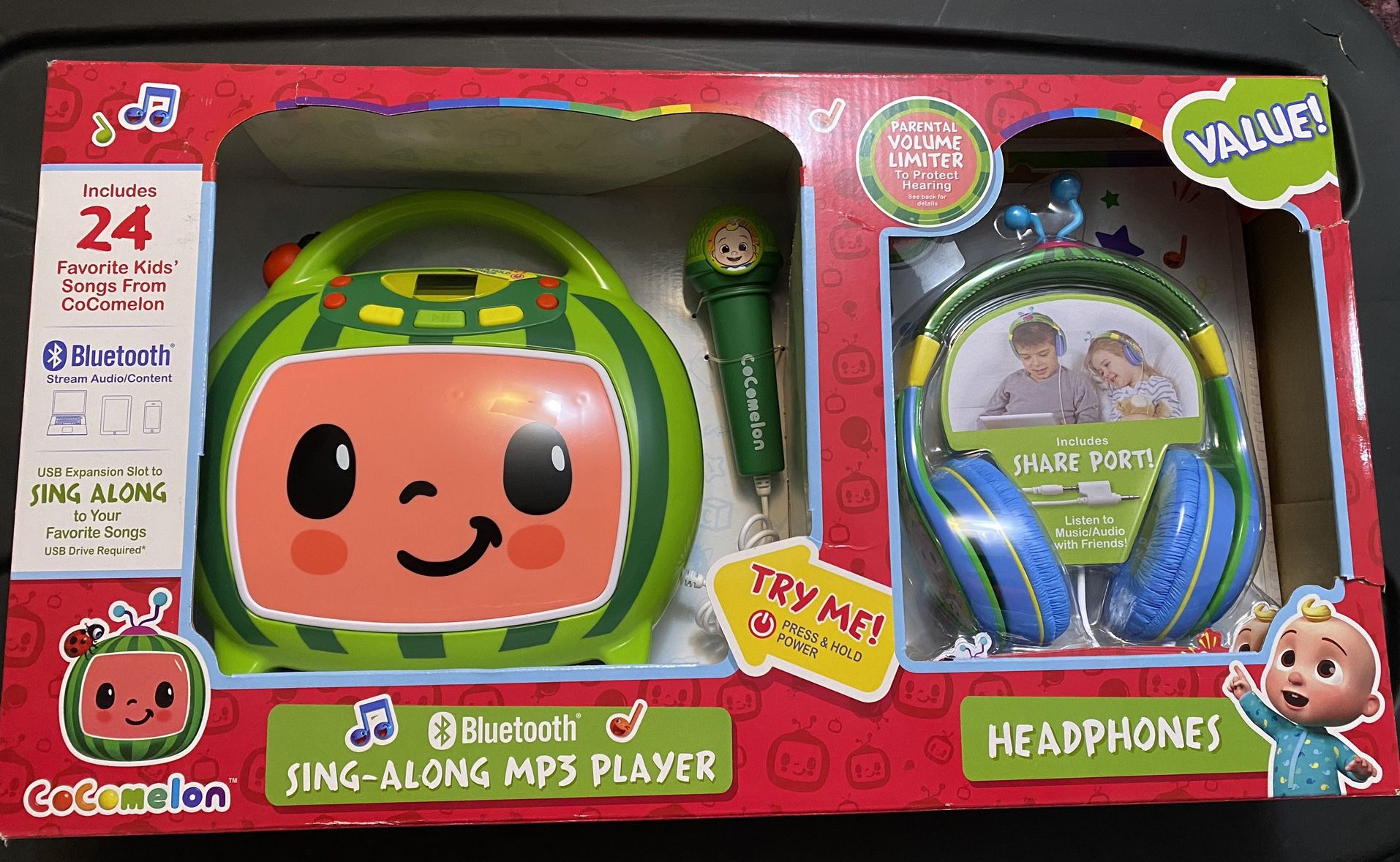COCOMELON SING-ALONG BLUETOOTH MP3 PLAYER AND HEADPHONES