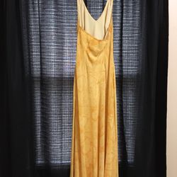 Gold Evening Gown With Glimmering Gold Shawl