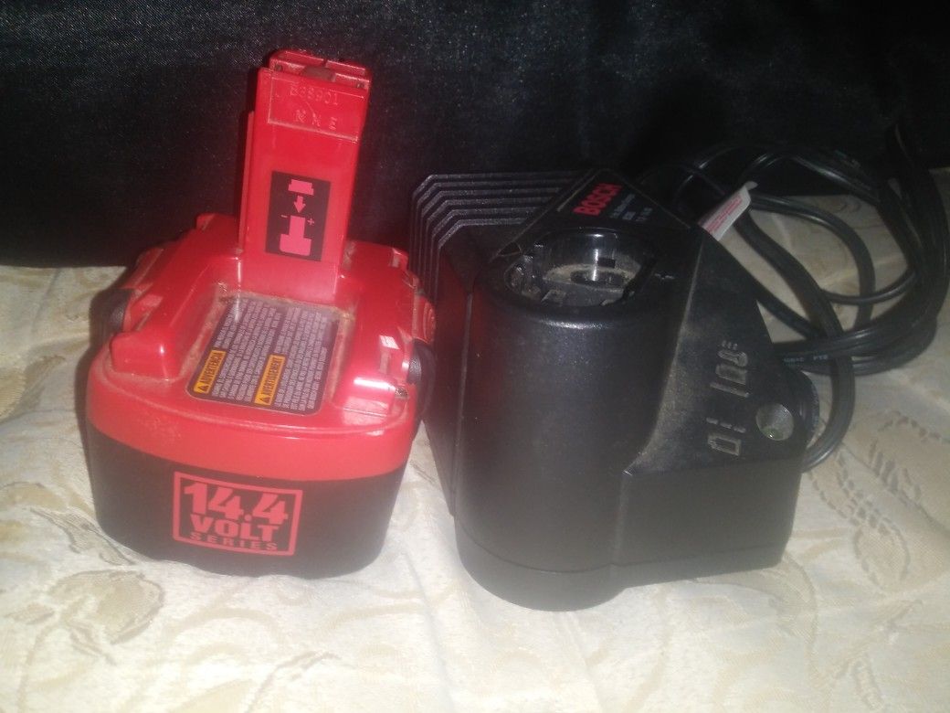 Bosch 14.4 volt battery and charger.