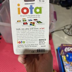 Iota, the smallest, award winning card game 