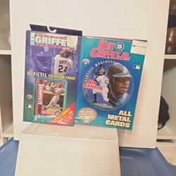 1998 Metallic Impressions Ken Griffey, Jr. Card Set And Ken Griffey, Jr. 1998 Metallic Impressions 5 All Metal Cards in Unopened Tin NIB