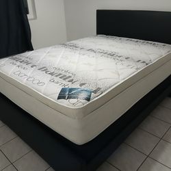 $380 Queen Bed Frame With Mattress And Boxspring Brand New Free Delivery 